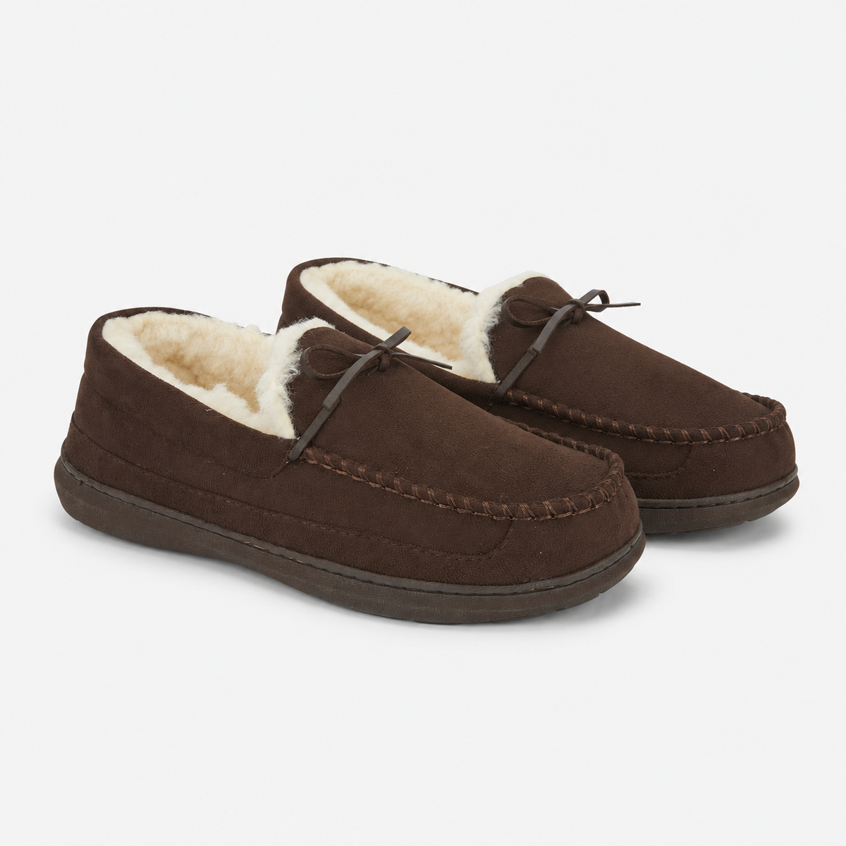 Jo & Joe CRANFORD Mens Moccasin Slippers Brown