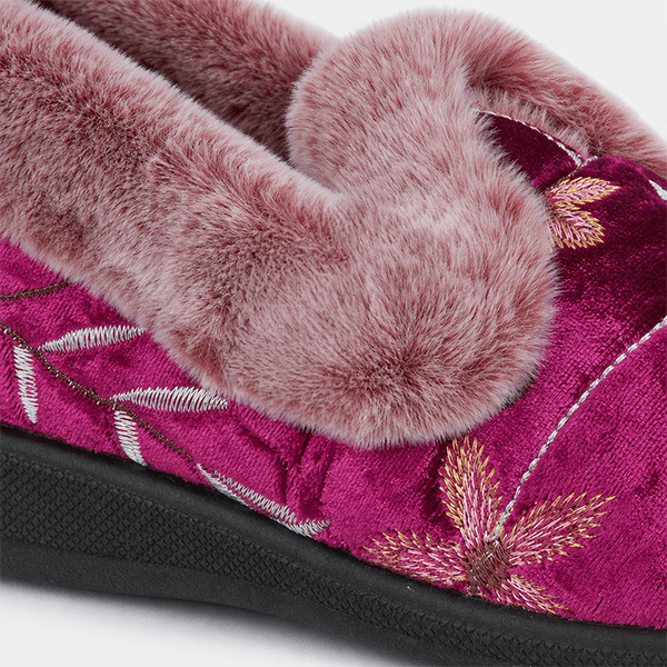 Jo & Joe MABEL Womens Full Slippers Burgundy