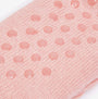 Detail view of Barbour CABLE KNIT LOUNGE Socks Womens Socks Dusty Pink, showing textured surface and grip dots.