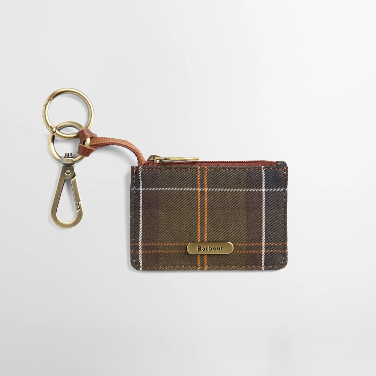 Barbour LEATHER COIN PURSE BAG CHARM Womens Wallet/Purse Classic Tartan