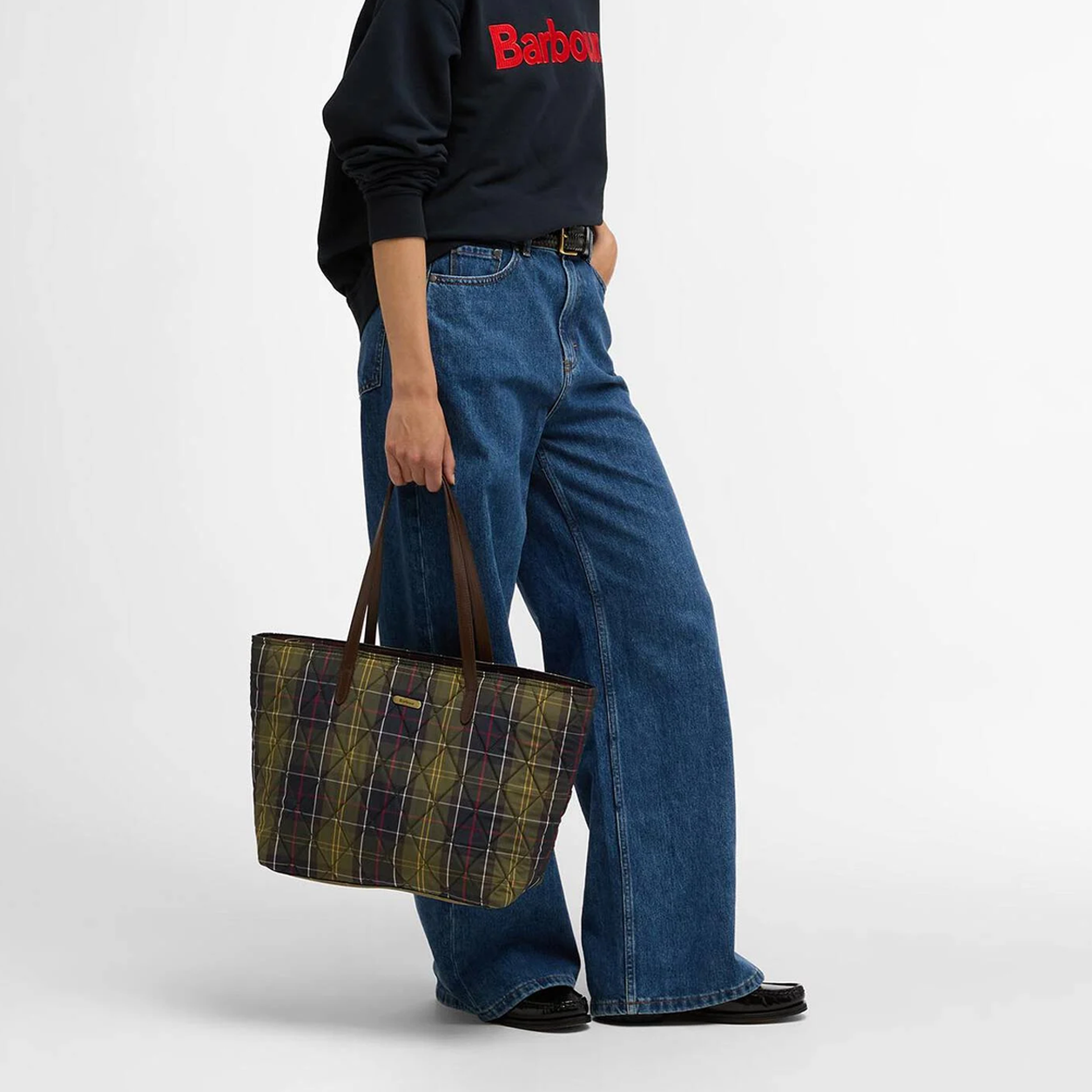 Barbour WETHERHAM QUILTED TARTAN Womens Tote Bag Classic Tartan