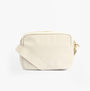 Barbour B.INTL QUALIFY Womens Crossbody Bag Light Pearl front view showing nylon material and adjustable strap.
