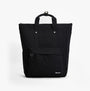 Barbour OLIVIA Womens Backpack Black front view showcasing adjustable straps and zip closure.