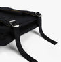Barbour OLIVIA Womens Backpack Black detail view showing adjustable straps and cotton material.