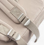 Barbour OLIVIA Womens Backpack Light Sand adjustable straps detail view with silver buckles.