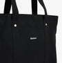 Barbour OLIVIA Womens Tote Bag Black detail view, showing fabric texture and logo.