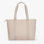 Barbour OLIVIA Womens Tote Bag Light Sand front view showcasing lightweight design and zip closure.