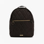 Barbour QUILTED Womens Backpack Olive front view with zip closure and quilted design