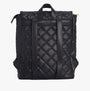 Barbour QUILTED HOXTON Womens Backpack Black, back view showcasing quilted design and adjustable straps.
