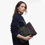 Barbour BARRHILL TARTAN Womens Tote Bag Classic Tartan front view model holding tote bag