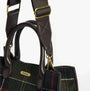 Barbour BARRHILL TARTAN Womens Tote Bag Classic Tartan side view of handles and strap details