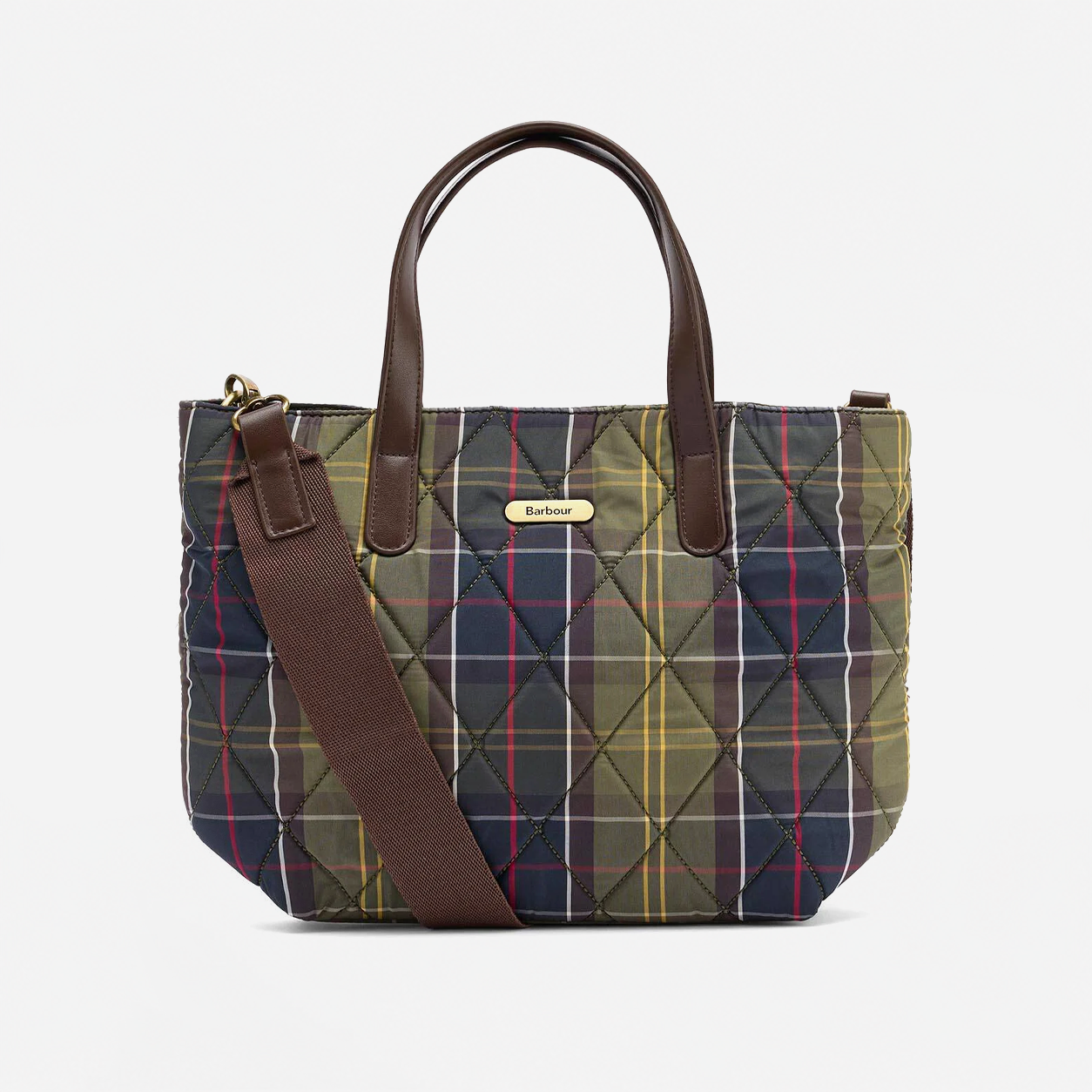Barbour MINI QUILTED TOTE Womens Tote Bag Classic Tartan