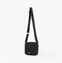 Barbour QUILTED Crossbody Bag Womens Olive side view with adjustable strap and zip closure.