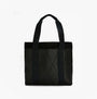 Barbour HEALY Tote Bag Womens Tote Bag Black/Ancient front view showing quilted design and sturdy handles.