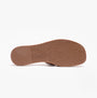 Barbour MIRANDA Womens Sandals Cognac sole view with embossed brand logo pattern.