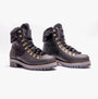 Barbour HOLLY Womens Hiker Boots Black side view showcasing leather upper, lace-up closure, and warm lining.