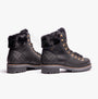 Barbour HOLLY Womens Hiker Boots Black side view showing lace-up detail and faux fur lining.