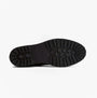 Barbour HEIDI Womens Lace Up Boots Black bottom view showing rubber sole design and tread pattern.