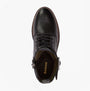 Barbour HEIDI Womens Lace Up Boots Black top view showcasing leather upper and lace-up design.