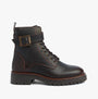 Barbour HEIDI Womens Boots Brown side view showcasing leather upper, lace-up closure, and block heel design.