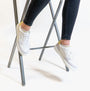 Barbour CELESTE Womens Casual Trainers White/Lemonade side view on feet showing a casual stylish look.