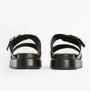 Barbour ADELE Womens Sandals Black back view showcasing the stylish design and comfortable fit.