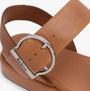Barbour ERIN Womens Sandals Tan detail view of buckle and leather strap