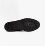 Barbour OUSEBURNE Womens Lace Up Boots Black Glace bottom view featuring durable rubber sole with traction pattern.
