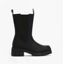 Barbour SIDNEIGH Womens Chelsea Boots Black side view showcasing elasticated side panels and chunky sole.