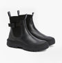 Barbour KLARA Womens Chelsea Boots Black side view featuring leather upper and rubber sole.