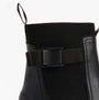 Detail view of Barbour KLARA Womens Chelsea Boots Black focusing on the ankle area and fastening.