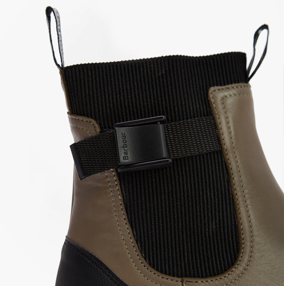Barbour KLARA Womens Chelsea Boots Honey detail view showcasing the pull-on closure and ankle boot design.