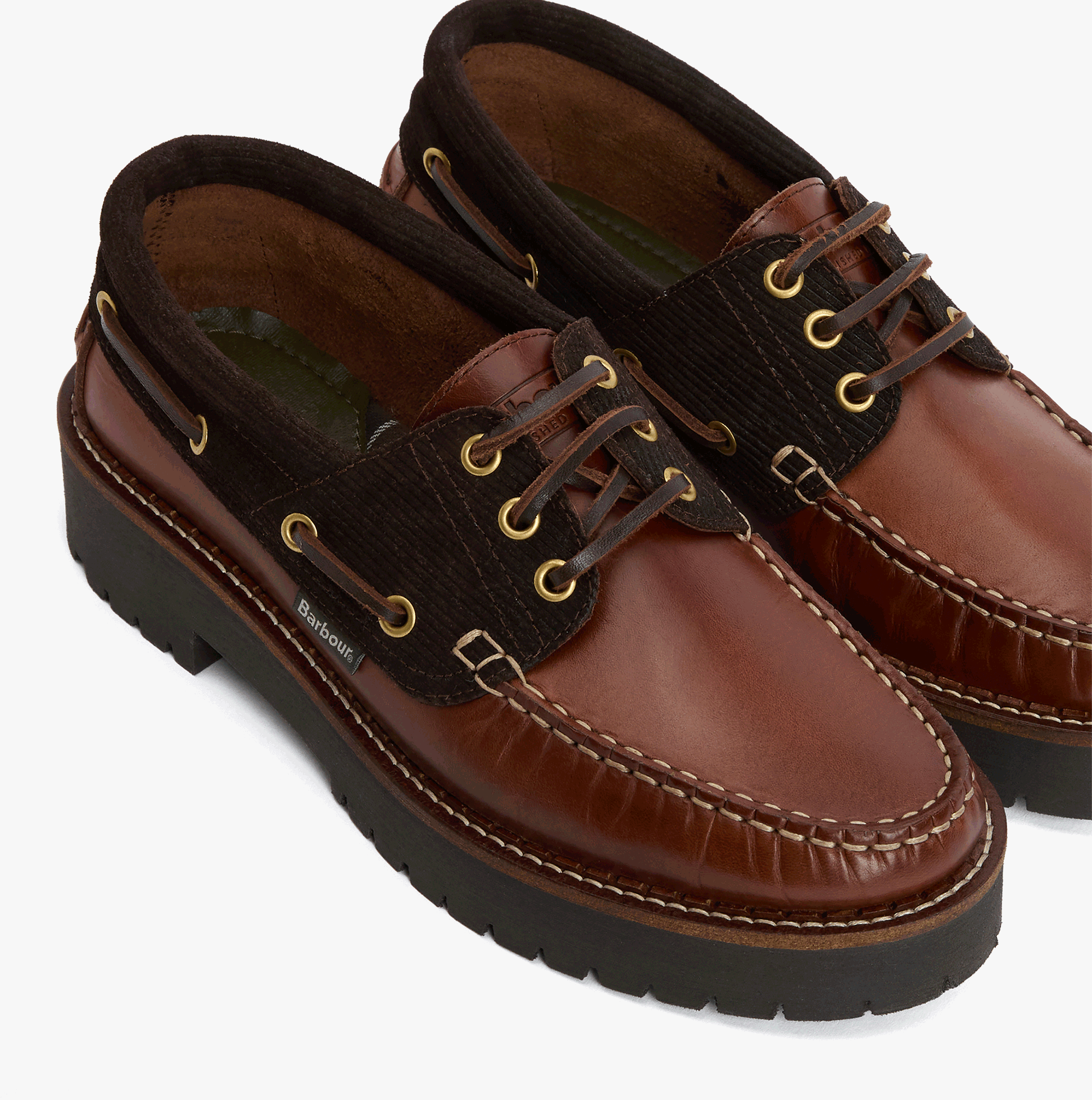 Barbour DARRAS Womens Boat & Deck Shoes Dark Brown