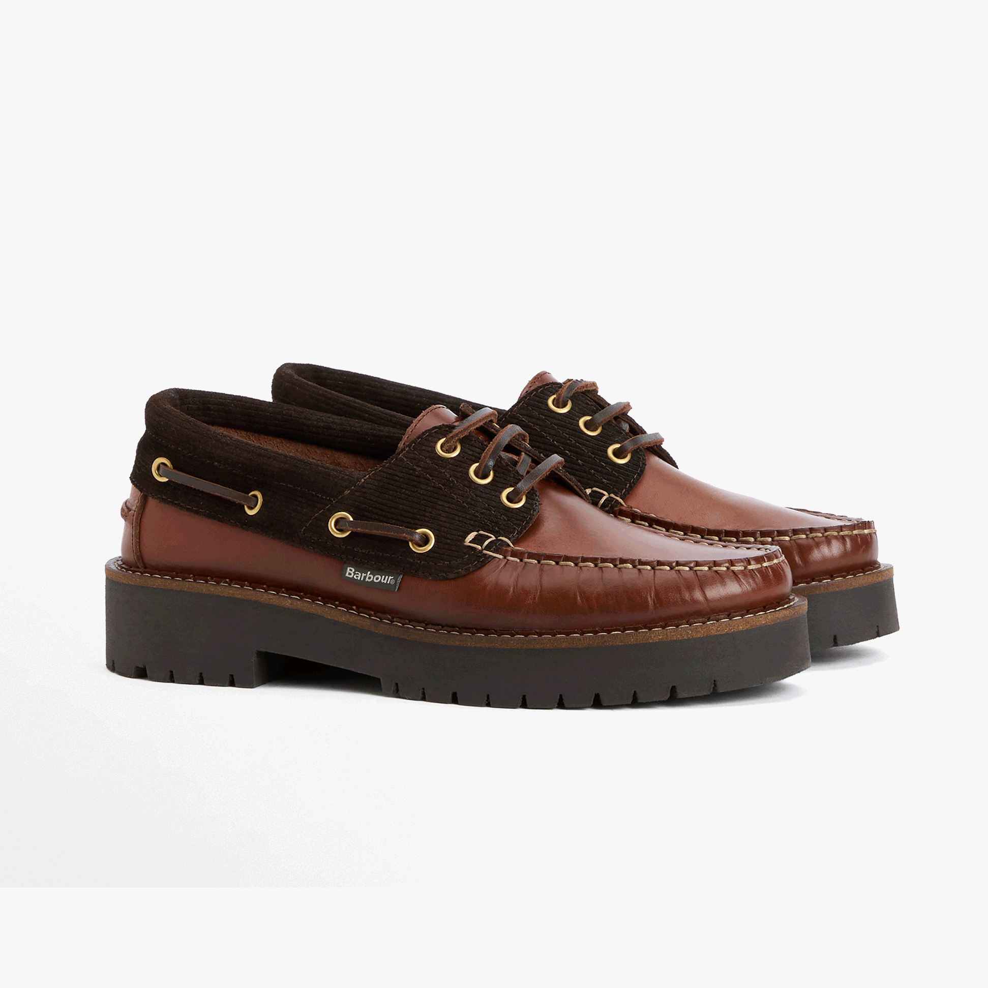 Barbour DARRAS Womens Boat & Deck Shoes Dark Brown