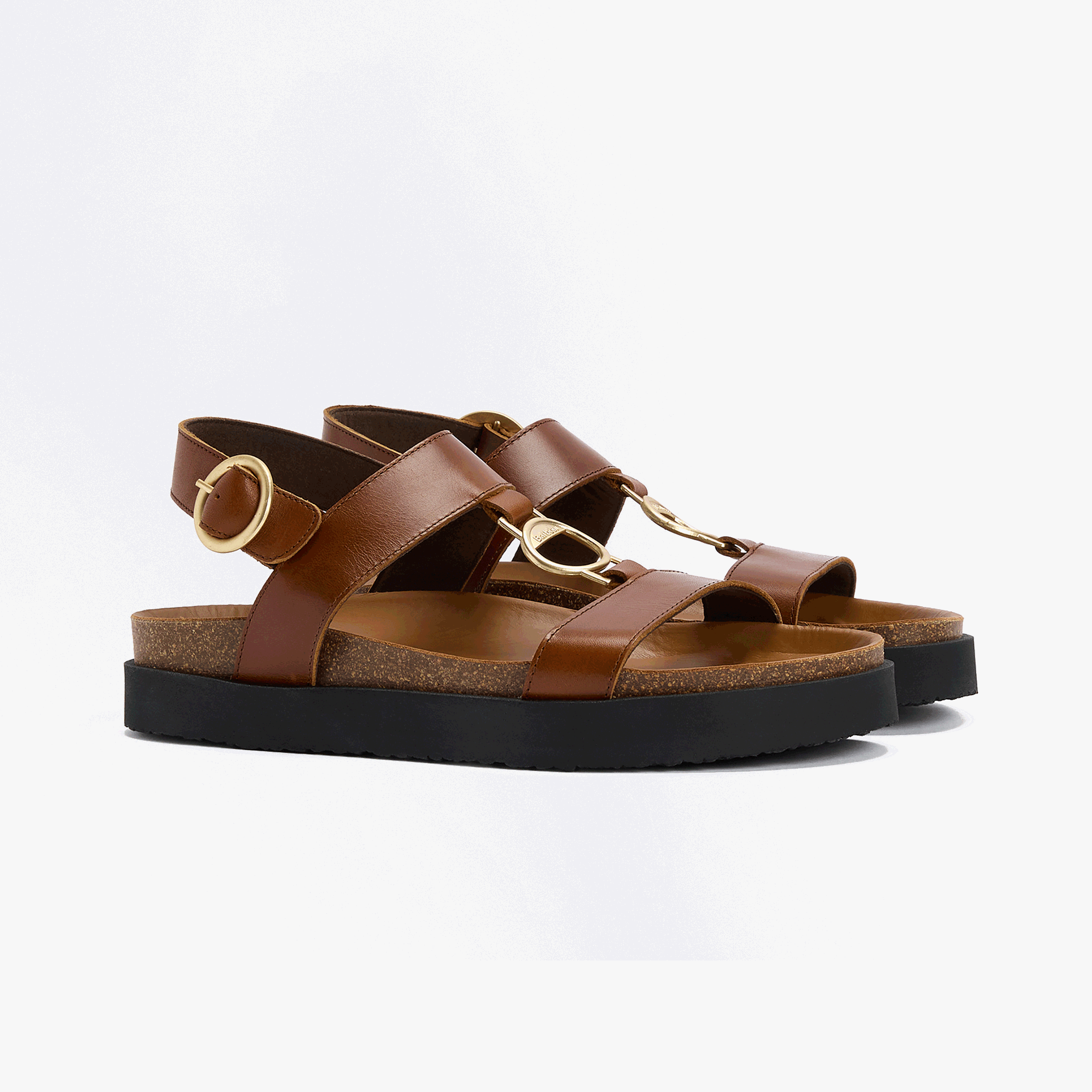 Barbour GWEN Womens Ankle Strap Sandals Brown