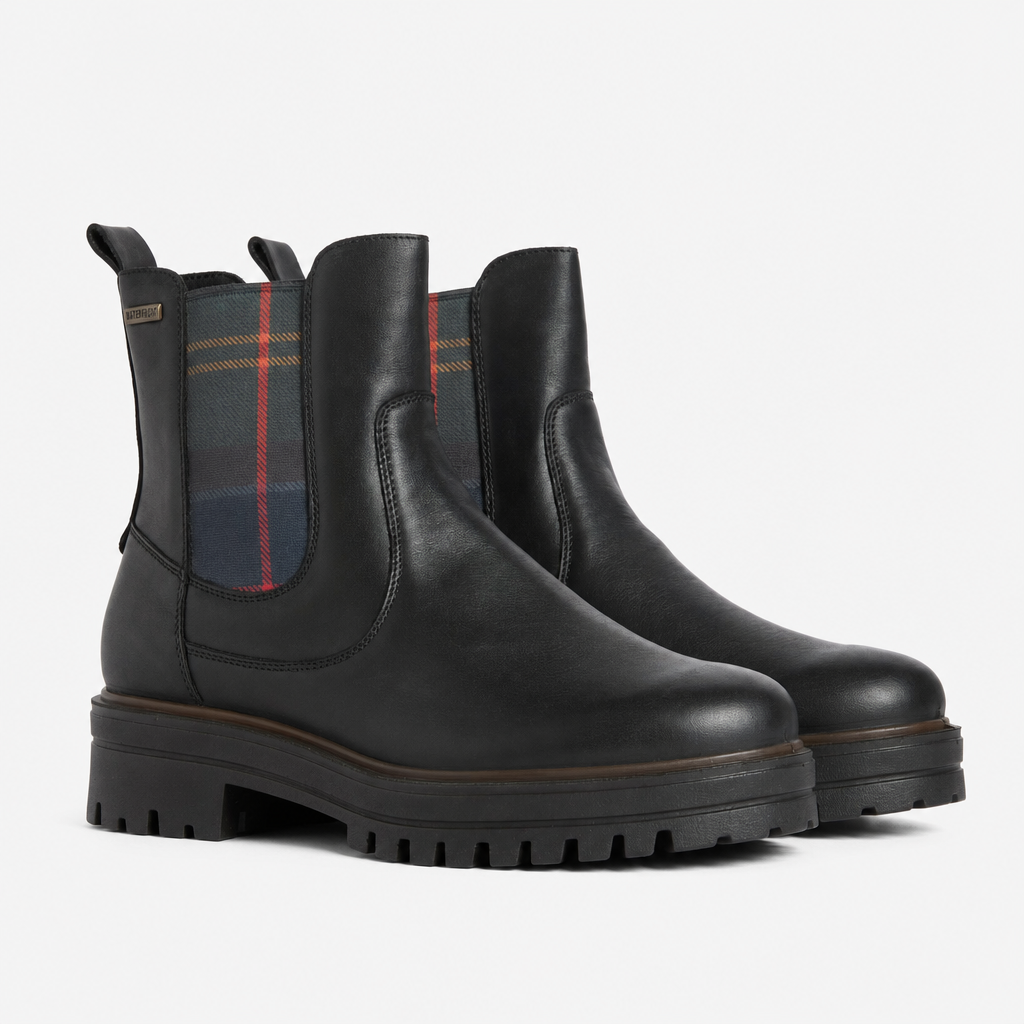 Barbour AMBERLEY Womens Chelsea Boots Black Leather