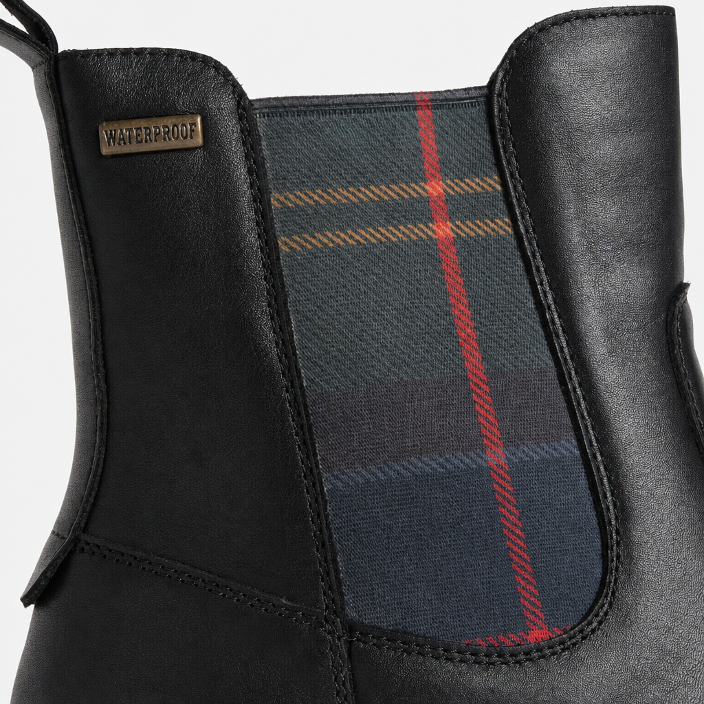 Barbour AMBERLEY Womens Chelsea Boots Black Leather
