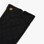 Barbour SCARLET Womens Touchscreen Gloves Black detail view of quilted fabric and branded rivet