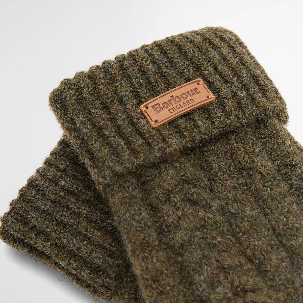 Barbour ELSDON KNITTED Womens Mittens Olive