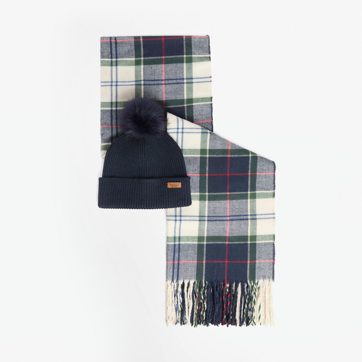 Barbour DOVER BEANIE & HAILES SCARF GIFT SET Womens Beanie Light Evergreen