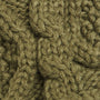 Barbour RIDLEY BEANIE & SCARF Gift Set Womens Olive detail view of cable knit texture
