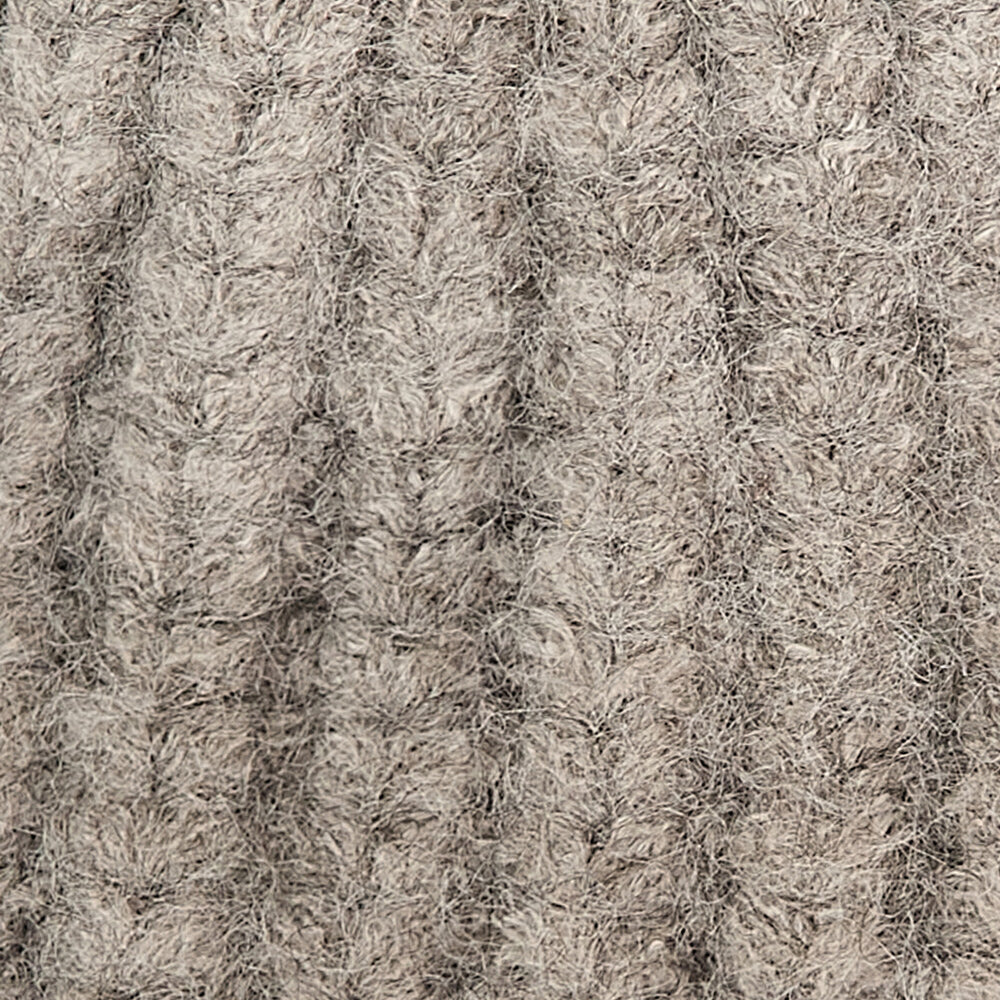 Barbour TRAVEL MUG & BEANIE Gift Set Womens Pink/Grey beanie detail view showing textured fabric in grey.