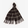 Barbour MALLORY BEANIE & WINDOWPANE SCARF Gift Set Womens Black front view showcasing the stylish checkered pattern.