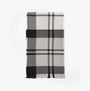 Barbour PENDLE BEANIE & BLAIR SCARF Gift Set Womens Monochrome detail view of plaid scarf.