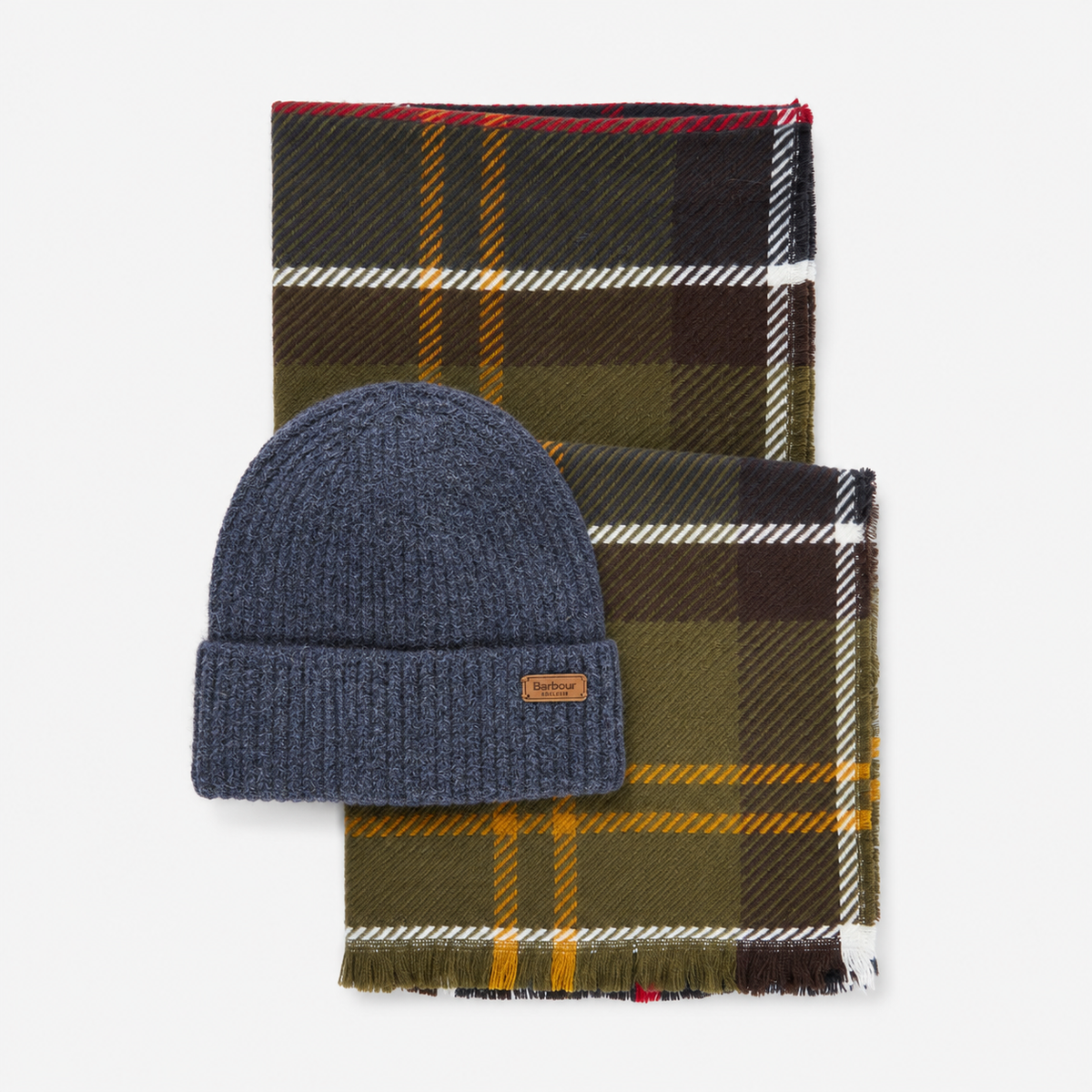 Barbour PENDLE BEANIE & BLAIR SCARF GIFT SET Womens Beanie Classic Tartan