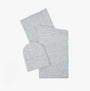 Barbour WINONA BEANIE & SCARF Gift Set Womens Beanie Light Grey front view of beanie and scarf set