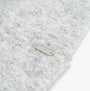 Barbour WINONA BEANIE & SCARF Gift Set Womens Beanie Light Grey detail view showing branded metal badge.