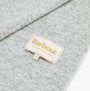 Barbour WINONA BEANIE & SCARF Gift Set Womens Beanie Light Grey detail view showing branded label.