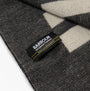 Barbour PENDLE BEANIE & MILLA SCARF Gift Set Womens Black/Jasmine detail view of scarf label