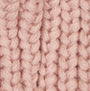 Barbour SALTBURN Womens Pom-Pom Beanie Pink detail view showing the chunky-knit structure and soft acrylic material.